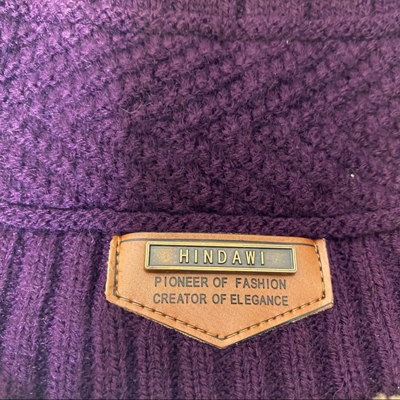 Hindawi Purple Shearling Beanie Winter 